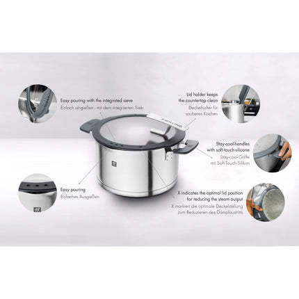 ZWILLING Simplify Pot set, 9 Piece, stainless steel