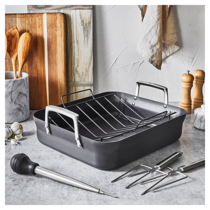 ZWILLING Motion 41 x 36 cm aluminum rectangular Roaster, black