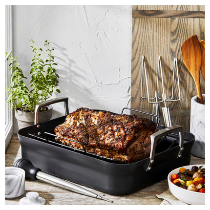 ZWILLING Motion 41 x 36 cm aluminum rectangular Roaster, black