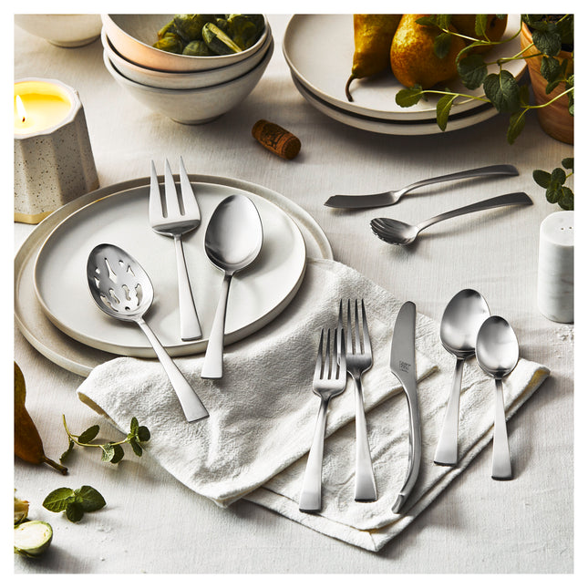 ZWILLING Bellasera 45 Piece Flatware Set Matted satin finished