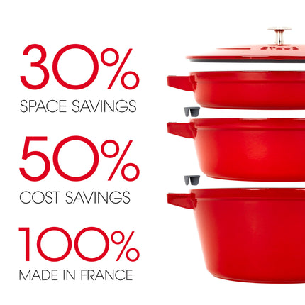 Staub Stackable Set Stackable Set Large 4 Piece, cast iron