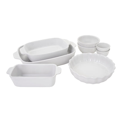 Henckels Ceramic 8 Piece Bakeware set, white