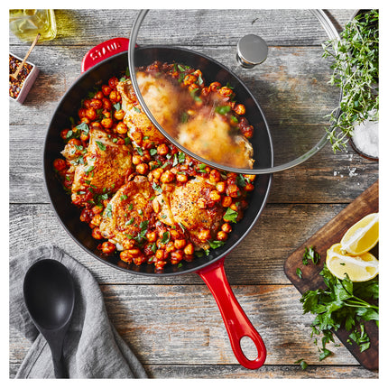Staub Pans 26 cm / 10 inch cast iron DAILY PAN WITH GLASS LID