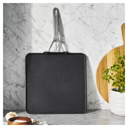 ZWILLING Motion 28 cm / 11 inch aluminum square Grill pan, black
