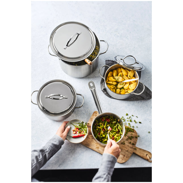 Demeyere Resto 3 Pot set 4 Piece, 18/10 Stainless Steel