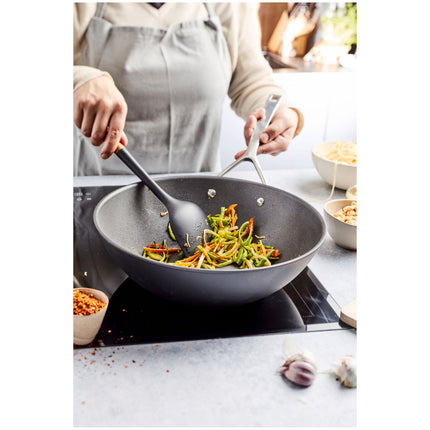 Demeyere Alu Pro 5 30 cm / 12 inch aluminum Wok flat bottom