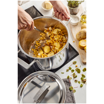 Demeyere Industry 5 8 l 18/10 Stainless Steel Stock pot with lid