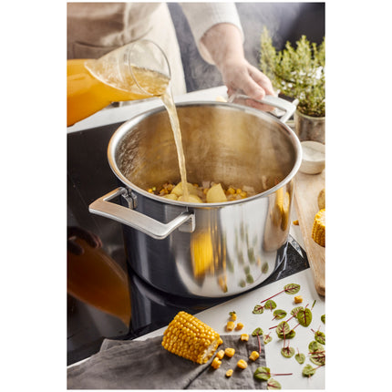 Demeyere Industry 5 8 l 18/10 Stainless Steel Stock pot with lid