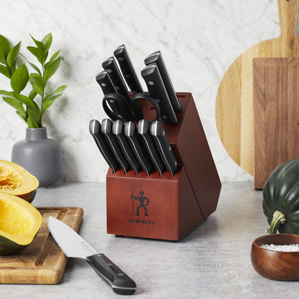 Henckels Everedge Dynamic 14 Piece, Knife block set, brown