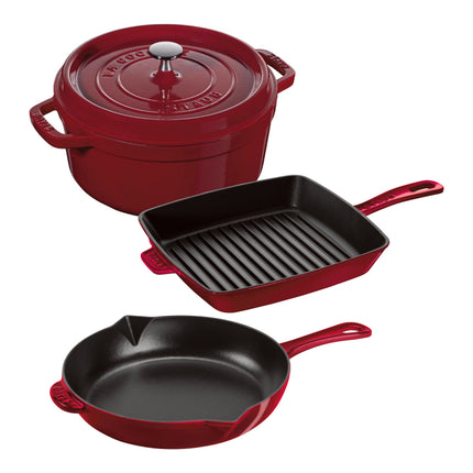 Staub Cast Iron 4 Piece, Mixed set