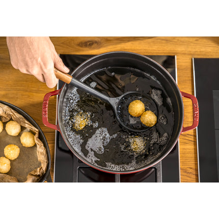 Staub 31 cm silicone Skimming ladle, black