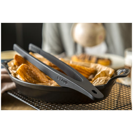 Staub 31 cm silicone Tongs, black