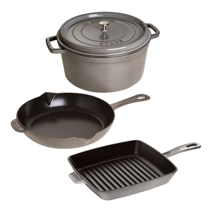 Staub Cast Iron 4 Piece, Mixed set