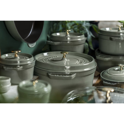 Staub La Cocotte 5.25 l cast iron round Cocotte, eucalyptus - Visual Imperfections