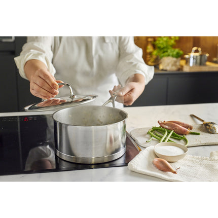 Demeyere Atlantis 7 2.2 l 18/10 Stainless Steel round Sauce pan with lid, silver
