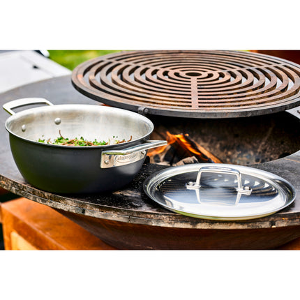 Demeyere Black 5 3.25 l 18/10 Stainless Steel round Saucier and sauteuse, silver-black
