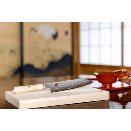 MIYABI BIRCHWOOD 5000MCD 7-inch, Santoku, brown