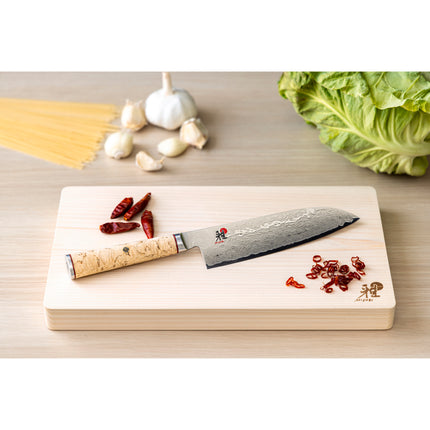 MIYABI BIRCHWOOD 5000MCD 7-inch, Santoku, brown