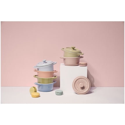 Staub Ceramique 6 Piece ceramic Cocotte set macaron, mixed Colours