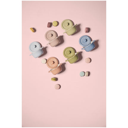 Staub Ceramique 6 Piece ceramic Cocotte set macaron, mixed Colours