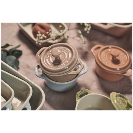 Staub Ceramique 6 Piece ceramic Cocotte set macaron, mixed Colours
