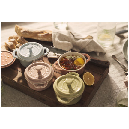 Staub Ceramique 6 Piece ceramic Cocotte set macaron, mixed Colours