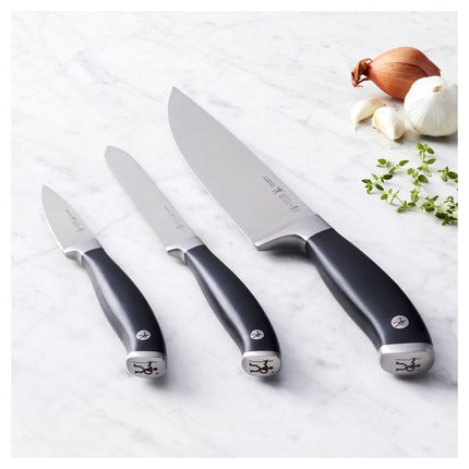 Henckels Forged Silvercap Elite 3 Piece, Knife set, black