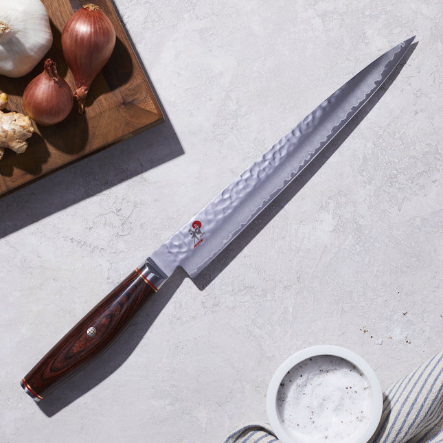 MIYABI ARTISAN 6000MCT 9.5-inch, Sujihiki, brown