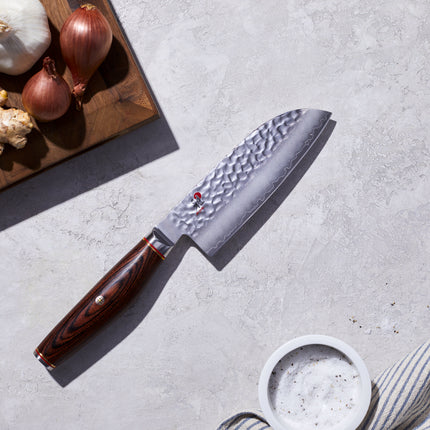 MIYABI ARTISAN 6000MCT 5.5-inch, Santoku, brown