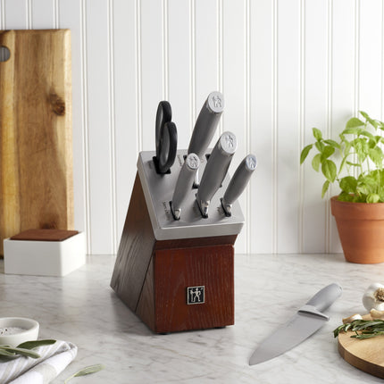 Henckels Modernist 7 Piece, Knife block set, brown