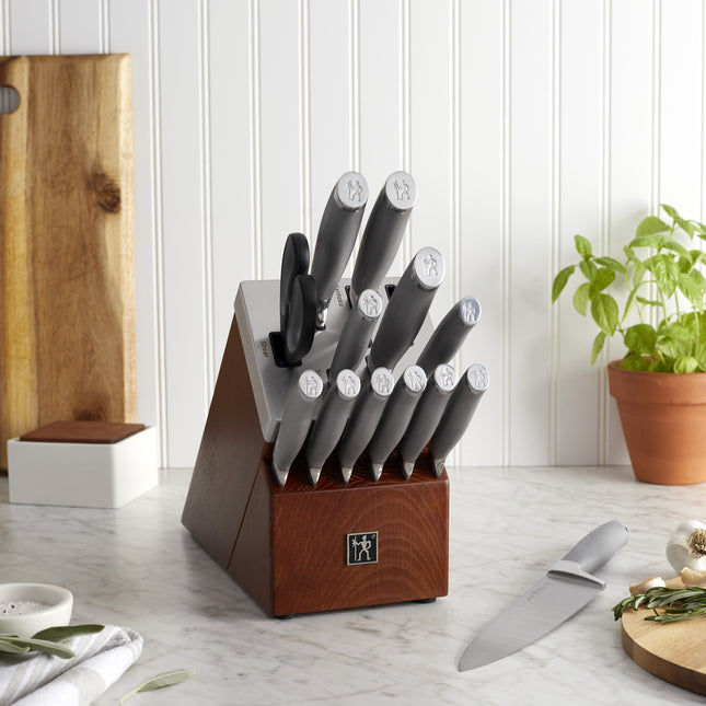 Henckels Modernist 14 Piece, Knife block set, brown