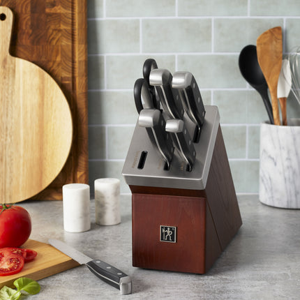 Henckels Statement 7 Piece, SELF SHARPENING BLOCK SET, brown