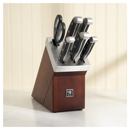 Henckels Statement 7 Piece, SELF SHARPENING BLOCK SET, brown