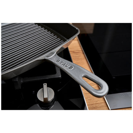 Staub Grill Pans 30 cm cast iron square American grill, graphite-grey - Visual Imperfections