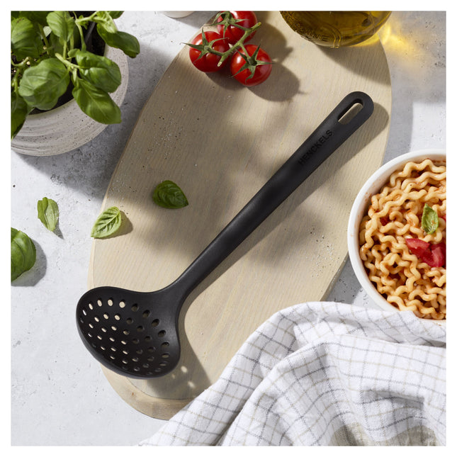 Henckels Silicone Onyx 31 cm silicone Skimming ladle, black