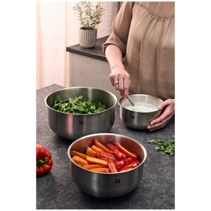 ZWILLING Prep 3 Piece 18/10 Stainless Steel Bowl set, silver