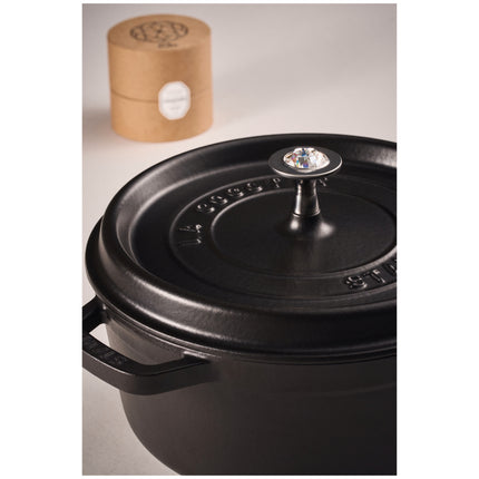 Staub Cast Iron - Accessories stainless steel round Knob Adorned With Crystal By Swarovski