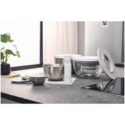 ZWILLING FRESH & SAVE BOWLS M/L GLASS & STAINLESS STEEL STARTER SET