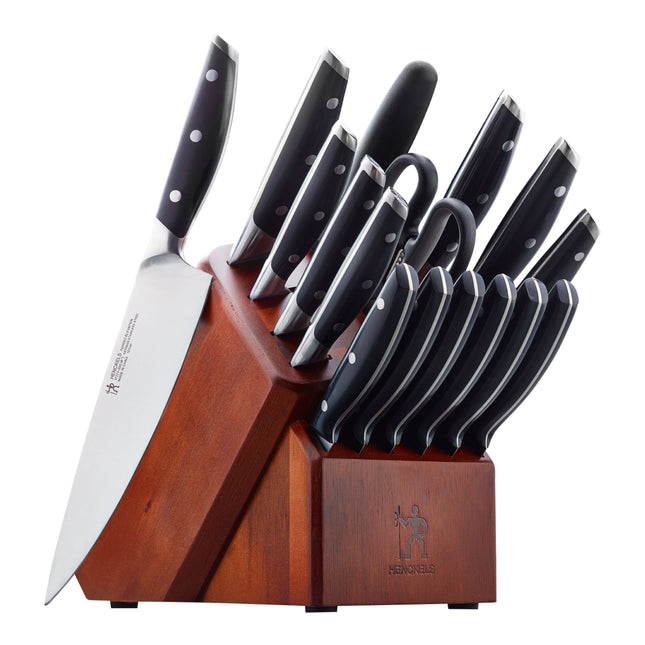 Henckels Forged Elevation 17 Piece, Knife block set, brown