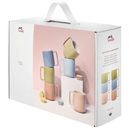 Staub Ceramique Macaron Coffee Mug Set 350 ml / 6 Piece, mixed Colours