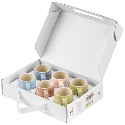 Staub Ceramique Macaron Espresso Mug Set 100 ml / 6 Piece, mixed Colours