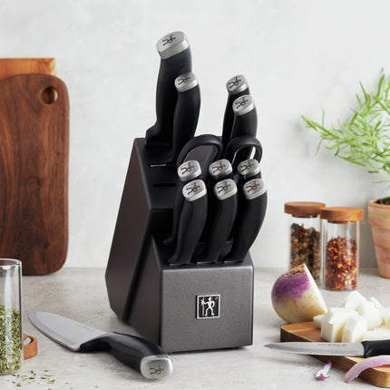 Henckels Silver Cap 14 Piece, Knife block set, black
