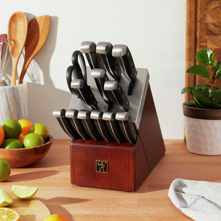 Henckels Statement 7 Piece, SELF SHARPENING BLOCK SET, brown