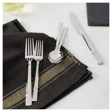 Henckels Madison Square 20 Piece Flatware Set polished