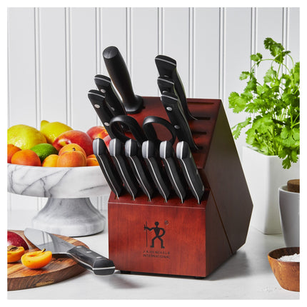 Henckels Dynamic 15 Piece, Knife block set, brown