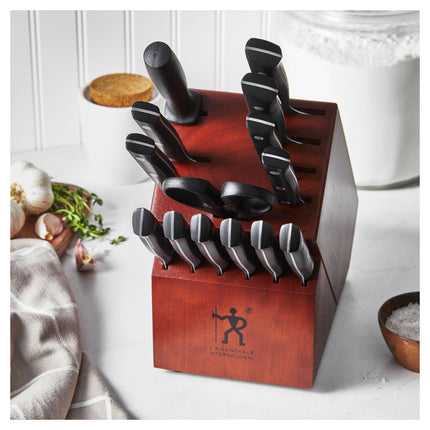 Henckels Dynamic 15 Piece, Knife block set, brown