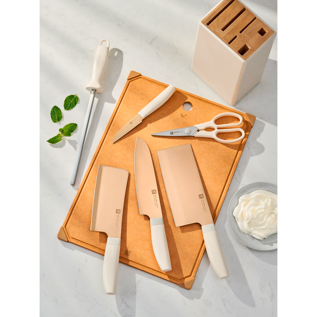 ZWILLING Now Pro 7 Piece, Knife block set, white