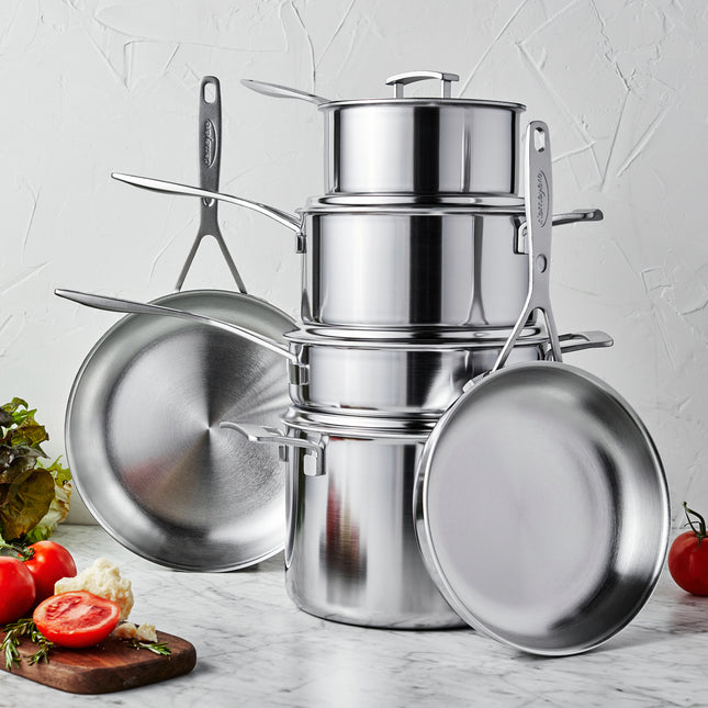 Demeyere Industry 5 10 Piece 18/10 Stainless Steel Cookware set
