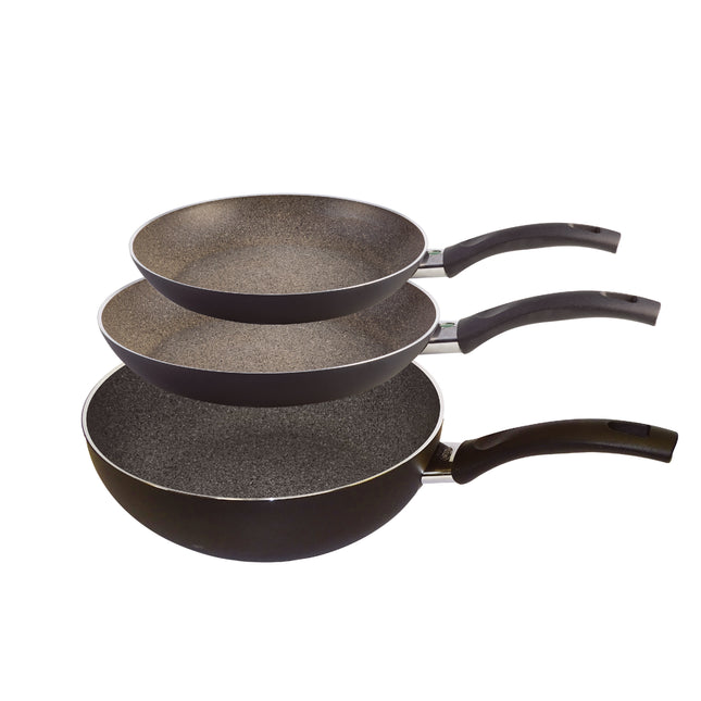 ZWILLING Bologna Granitium 3 Piece aluminum Fry pan set