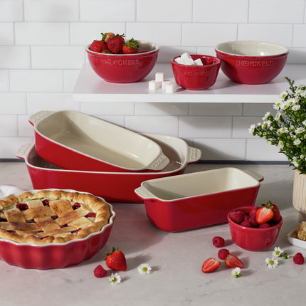 Henckels Ceramic 8 Piece Bakeware set, white